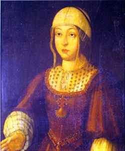 Isabel I, La Cat�lica (Madrigal, 1451-Medina del Campo, 1504). Hija de Juan II de Castilla y de Isabel de Portugal. Tras la muerte de su hermano Alfonso, fue reconocida heredera por su hermanastro Enrique IV, en menoscabo de los derechos leg�timos de la hija de �ste. Para consolidar su posici�n, se dispuso su boda con el heredero de la corona catalana-aragonosa, el pr�ncipe Fernando, con quien se acu�ar�a el t�rmino "tanto monta, monta tanto Isabel como Fernando". Puede atribu�rsele el m�rito de apoyar los viajes colombinos. 