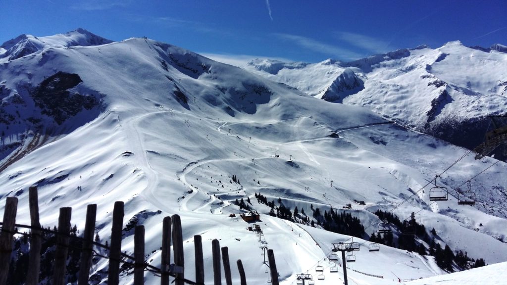 Pirineo Francés. Pista de esquí.