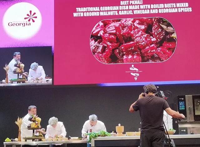 Preparación de platos de Georgia en Madrid Fusión